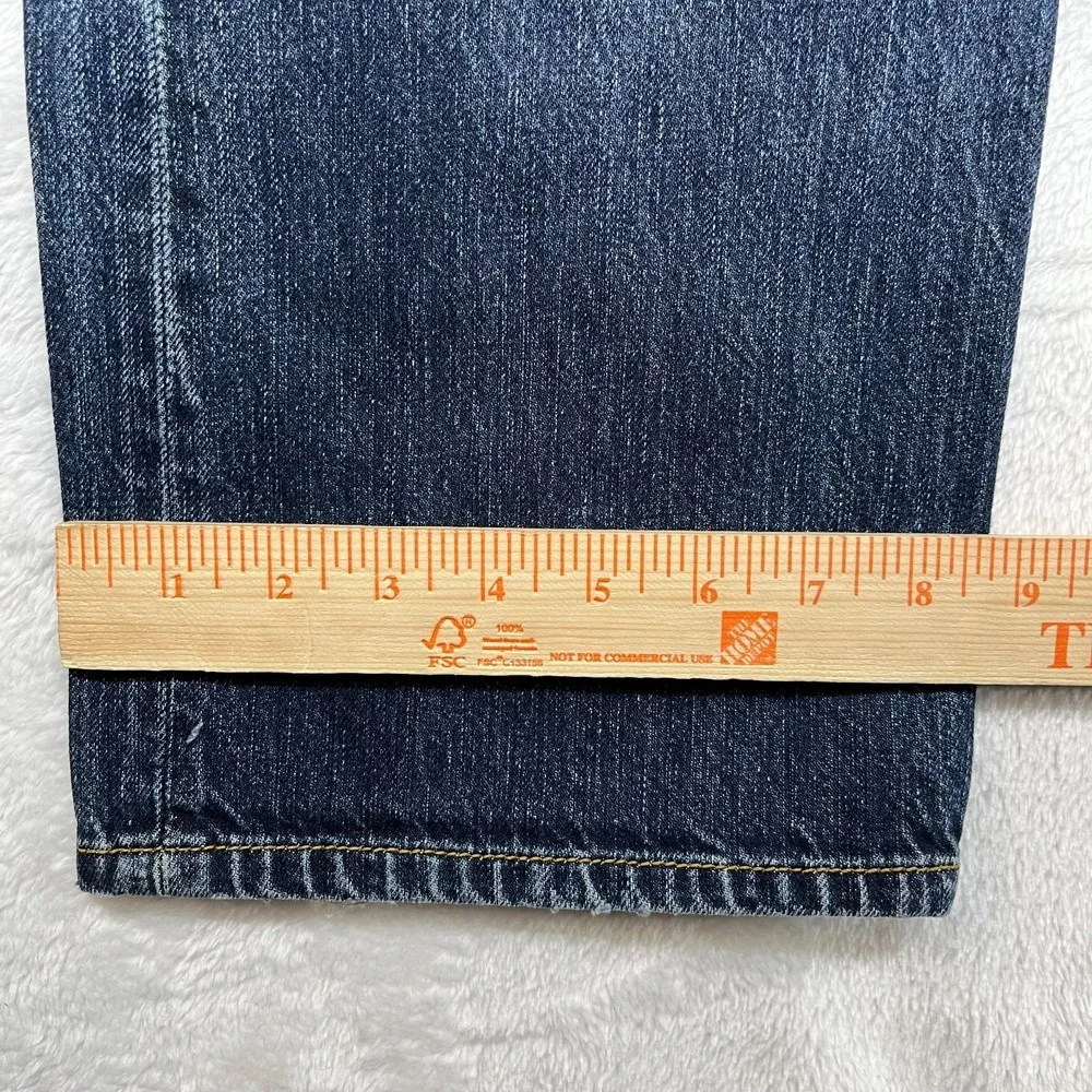 Levi's‎ 501 Jeans Mens Blue Denim Mid Rise Straight Button Fly 33X35.5 - Flaws